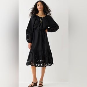 J.Crew black eyelet dress size M